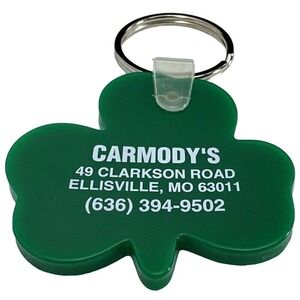 Carmodys Keychain Green Shamrock Lucky‎ Charm St Patricks Day Key Ring